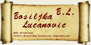 Bosiljka Lučanović vizit kartica